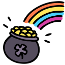 Rainbow pot icon