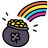 Rainbow pot icon