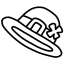 Bowler hat outline icon