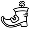Boot-clover-outline icon