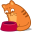 Cat hungry icon