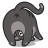 Cat upsidedown icon