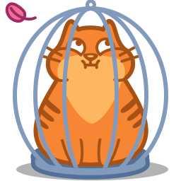 Cat cage icon