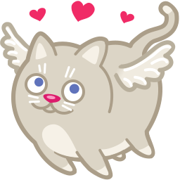 Cat cupid love icon
