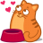 Cat food hearts icon