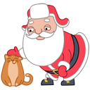 Santa cat icon