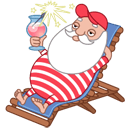Santa-relax-summer icon