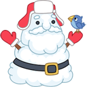 Santa snowman icon