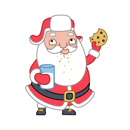 Santa cookies icon