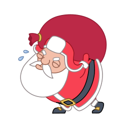 Santa heavy bag icon