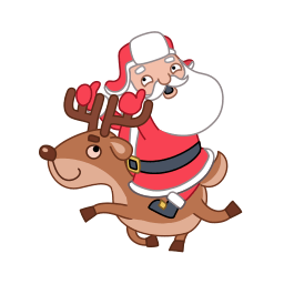 Santa reindeer icon
