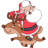 Santa reindeer icon
