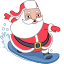 Santa surfer icon