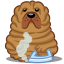Dog sharpei icon