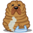 Dog sharpei icon