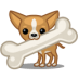 Dog-chihuahua-bone icon