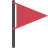 Marker 3 Triangle Red icon