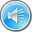 Volume Pressed Blue icon