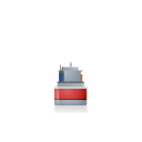 Container Ship Back Red icon