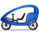 Pedicab Left Blue icon
