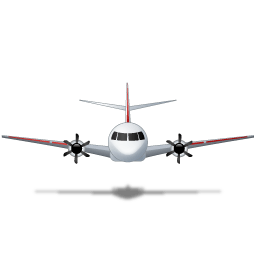 Airplane Front Red icon