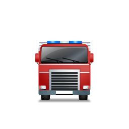 Fire Truck Front Red icon