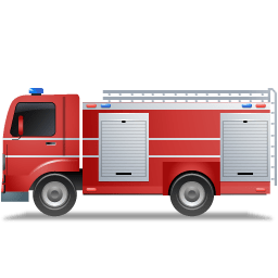 Fire Truck Left Red icon