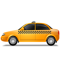 Taxi Left Yellow icon