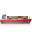 Container Ship Right Red icon