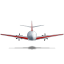 Airplane-Back-Red icon