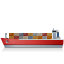 Container Ship Left Red icon