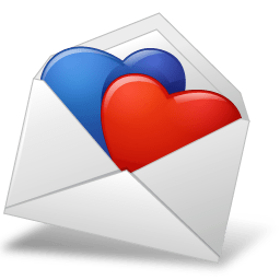 MailEnvelope Hearts BlueRed icon