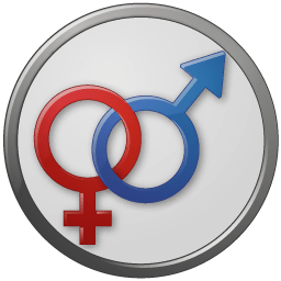 Sex Male Female Circled icon