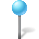 Map Marker Ball Azure icon