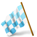 Map Marker Chequered Flag Left Azure icon