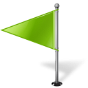 Map Marker Flag 1 Left Chartreuse icon