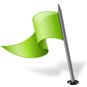Map-Marker-Flag-3-Left-Chartreuse icon