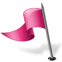 Map-Marker-Flag-3-Left-Pink icon
