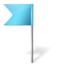 Map Marker Flag 4 Left Azure icon