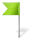 Map Marker Flag 4 Left Chartreuse icon