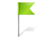 Map Marker Flag 4 Right Chartreuse icon
