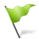 Map Marker Flag 5 Chartreuse icon
