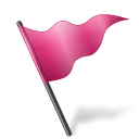 Map Marker Flag 5 Pink icon