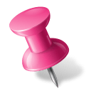 Map Marker Push Pin 1 Left Pink icon