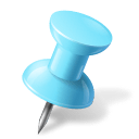 Map Marker Push Pin 1 Right Azure icon