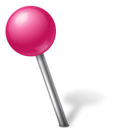 Map Marker Ball Left Pink icon