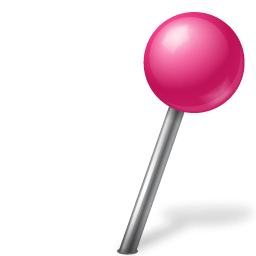 Map Marker Ball Right Pink icon
