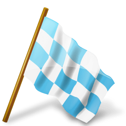 Map Marker Chequered Flag Right Azure icon