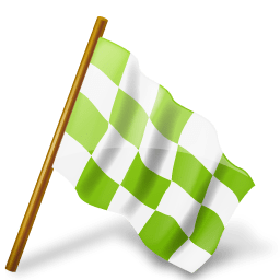 Map Marker Chequered Flag Right Chartreuse icon