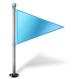 Map Marker Flag 1 Right Azure icon